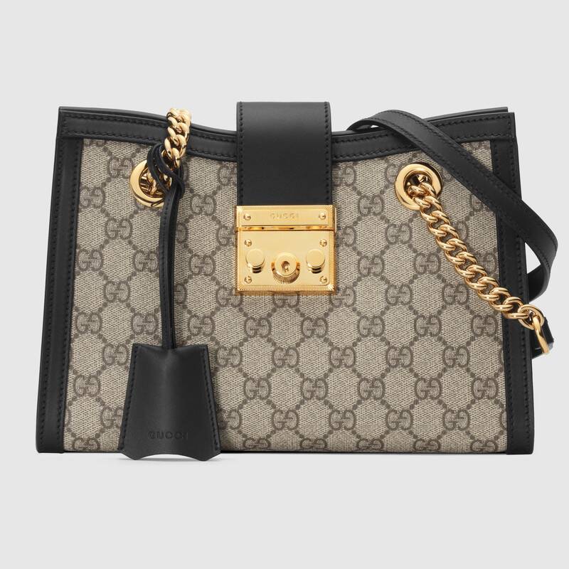 Gucci Padlock GG Small Shoulder Bag 498156 Black